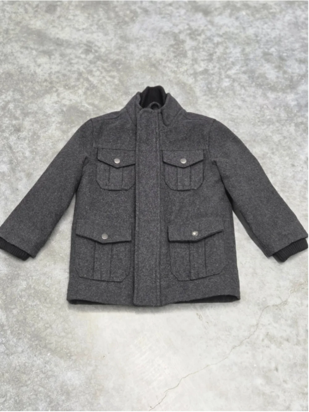Boys Gap Wool-Blend Field Jacket Size XS Grey Gorpcore Outdoorsy
